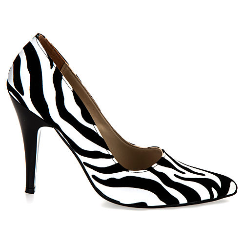 Mecrea Shoes Monochrome Zebra Stiletto