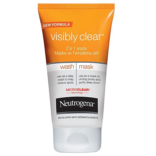 NEUTROGENA VISIBLE CLEAN 2IN1 MASKE TEM.JEL150ml