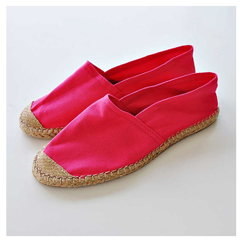 Street Fashion Fashion Pembe Keten Espadril Ayakkabı