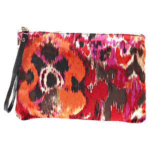 Street Fashion Kırmızı Desenli Clutch Çanta