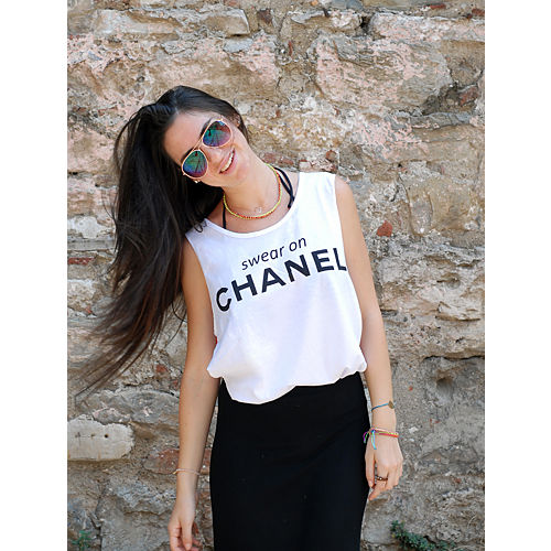 Street Fashion Swear on Chanel after party tshirt